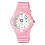 Reloj Casio Para Hombre Lrw-200h Color De La Correa Rosa Color Del Bisel Rosa Color Del Fondo Blanco