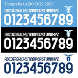 Tipografía Ss Lazio 2022/2023 Y Editable Numeros 