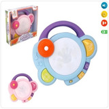 Tambor Brinquedo Infantil Bebê Batuque Luzes Som Flash Drum