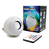 Lâmpada Rgb Música Led Globo Caixa De Som Bluetooth Controle