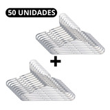 Kit 50 Cabide Acrilico Slim Antideslizante