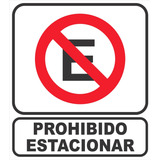 Cartel Prohibido Estacionar Plástico Alto Impacto 30x40 Cm