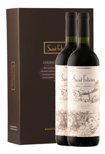 Vino Saint Felicien Cabernet Sauvignon Estuche X 2un X 750cc