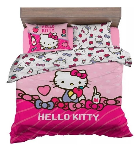 Set Edredón Reversible Matrimonial Hello Kitty Providencia