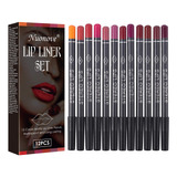 Italia Deluxe Ultra Fine Lip Liner Set (pack Of 12)