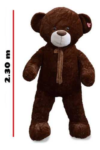 Oso De Peluche Marrón Gigante 2.30 M Alto Parado Muyy Grande