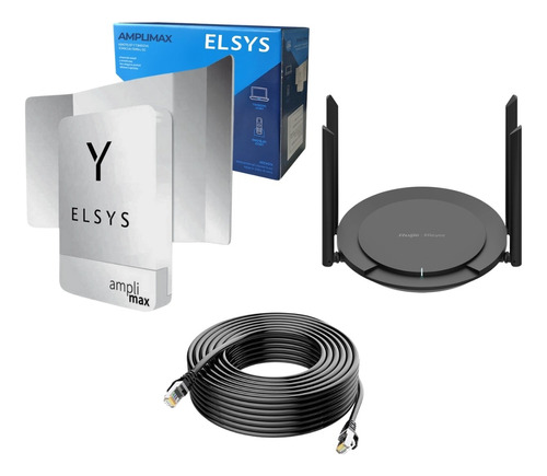 Kit Antena Elsys 4g + Router Wifi + 20m Cable Internet Rural