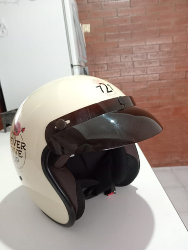 Casco Para Moto Abierto Hawk 721 Never Give Up Talle S 