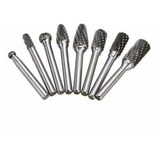 8 Brocas Fresa Lima Tungstenio Gravação Aço Dremel Envio 24h