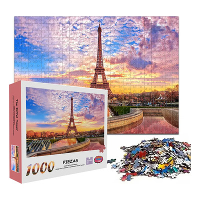 Rompecabezas Colorido Eiffel Tower 1000 Piezas 70x50cm Regalos Festivos Juguetes De Puzzle Juego De Padres E Hijos | MercadoLibre