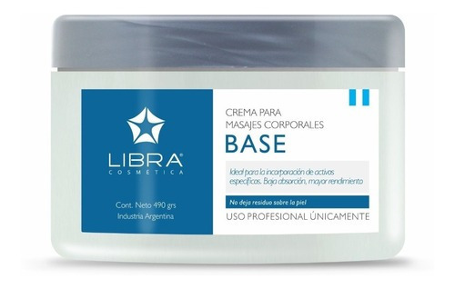  Crema Base Para Masajes Libra 490g