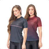 Kit 2 Camisas Feminina Dry Fit Esportiva Academia Corrida