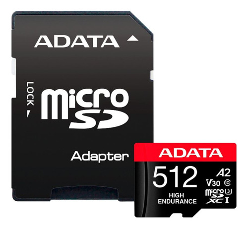 Memoria Microsd Adata 512gb Highendurance Grabacion Continua