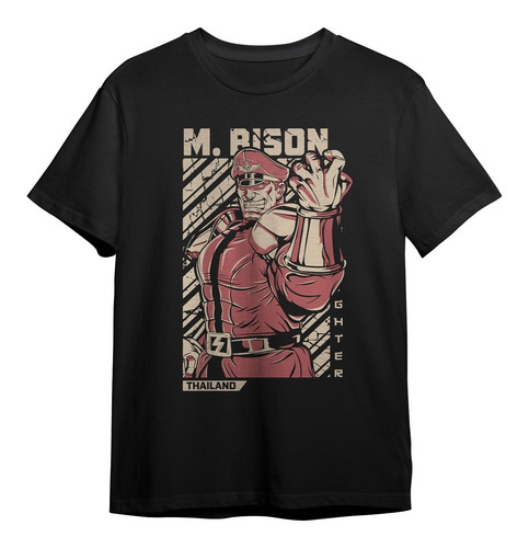 Camiseta Mr Bison Street Fighter Game Geek Nerd Blusa Camisa