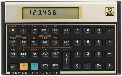 Financial Calculator Hp 12c, Lcd Screen, 120 Functions
