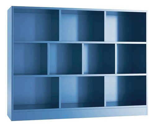 Organizador De 10 Cubos, Librero Para Oficina Multifuncional Color Azul