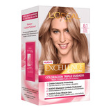 Kit Tintura Excellence Creme Loreal 8.1 Rubio Claro Ceniza