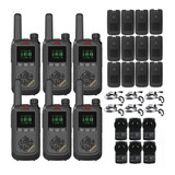 Handy Baofeng Kit X 6 Radio Uhf Lcd 16ch 10km Bft17 + Extras Color Negro