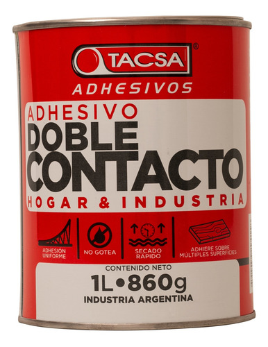 Adhesivo Doble Contacto Tacsa Lata X 1 Litro