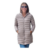 Campera Inflable Mujer Importada Premium Larga Canelón 