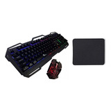 Kit Gamer Nayal Teclado, Mouse Y Mouse Pad