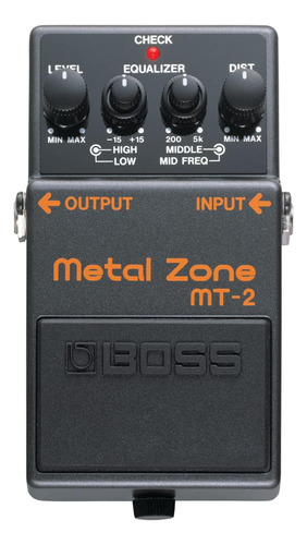 Pedal De Guitarra Con Distorsión De Zona Metálica Boss Mt-2