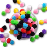  Pompones Felpa 10 Mm Multicolor X 100 Candy Deco Artesanía