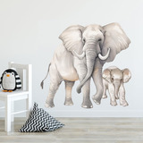 5 Hojas De Calcomanías De Pared De Elefante Gigante 3d De An