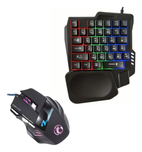 Kit Gamer Mobile Para Celular - Mini Teclado Fps E Mouse