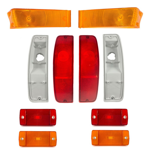 Set Ford Camioneta 70 71 72 Cuartos Y Calaveras Micas Luces 