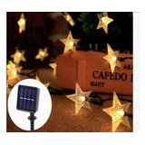 Luces De Estrellas Para Navidad Con Panel Solar