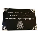 Placa Grabada Laser 10x15 Cm Negra Con Plateado Urna Trofeo