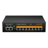 Conmutador Poe Ethernet De Red Poe De 1000 Mbps Y 8 Puertos