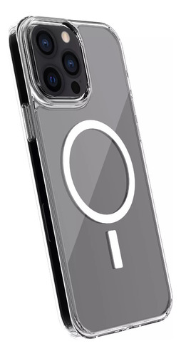 Estuche Case Forro Transparente Carga Magnética Para iPhone