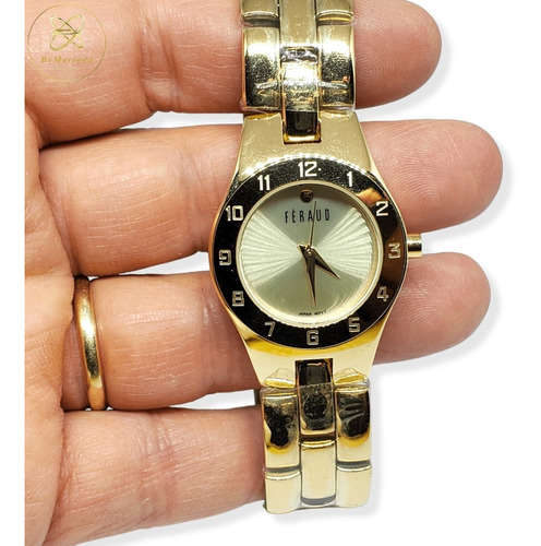 Reloj Mujer Acero Feraud Dorado Fondo Dorado