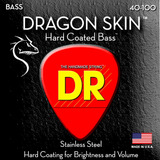 Encordoamento Dr Strings Dragon Skin Baixo 4 Cordas 40-100