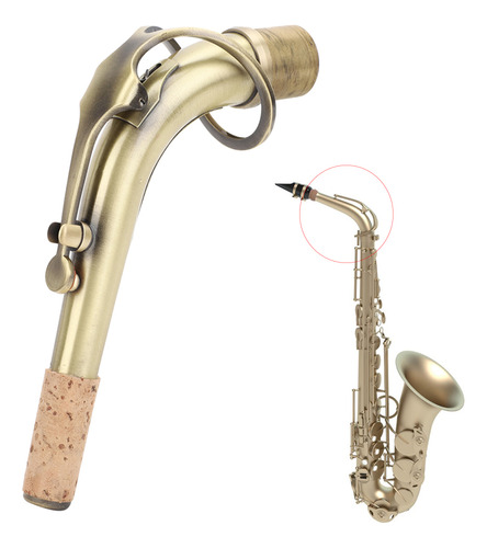 Saxofone Alto, Bend Neck, Musical De Latão Antigo De Alta Qu