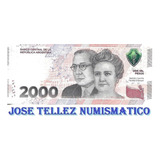 Nuevo Billete 2000 Pesos Argentinos Sin Circular Palermo