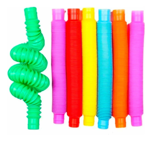 12 Pop It Tube - Pop It Tubo 12 Piezas Colores Surtidos