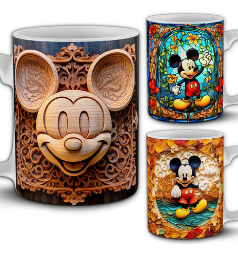 200+ Plantillas Sublimar Tazas Mickey Mouse Diversas 3d 