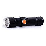 Linterna Lampara Mano Led Zoom Usb Recargable Impermeable