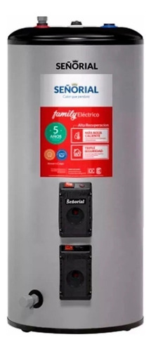 Termotanque Eléctrico Señorial Family Tts-90 Ear Gris 90l