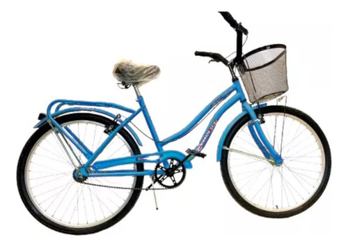 Bicicleta Kelinbike Playera Full Dama 26 Celeste Metalizado