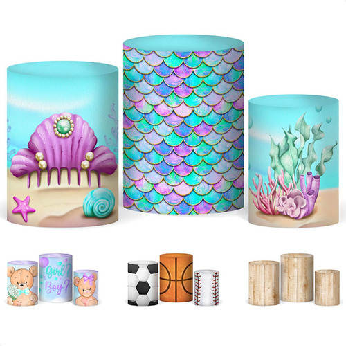 Trio Capa Cilindro 3d Sublim Temático Veste Fácil C/elástic