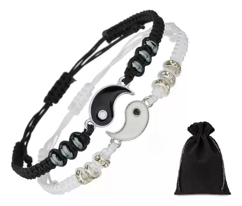 Pulsera Manillas Yin Yang Parejas Amor Conexion + Empaque