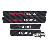 Sticker Vinil Estribos Automóvil Carbono 5d Nissan Tsuru