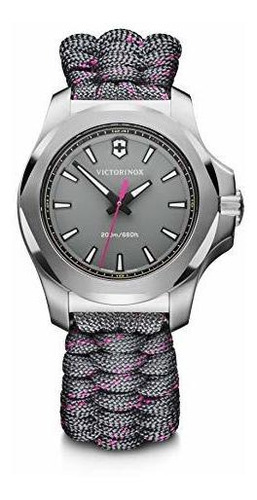 Reloj Analógico De Cuarzo Victorinox I.n.o.x. V Esfera Gris