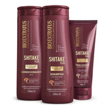 Kit Shitake (350ml) Shampoo, Condicionador Fin Termoprotetor