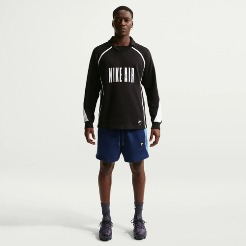 Nike Air Shorts Azules De Friza Para Hombre