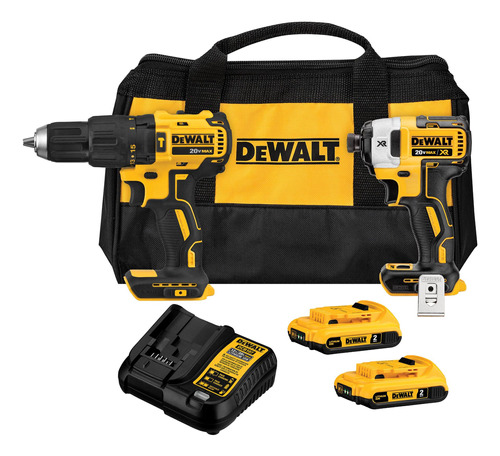 Pack Taladro Percutor + Atorn. Impacto Dewalt Dck223d2